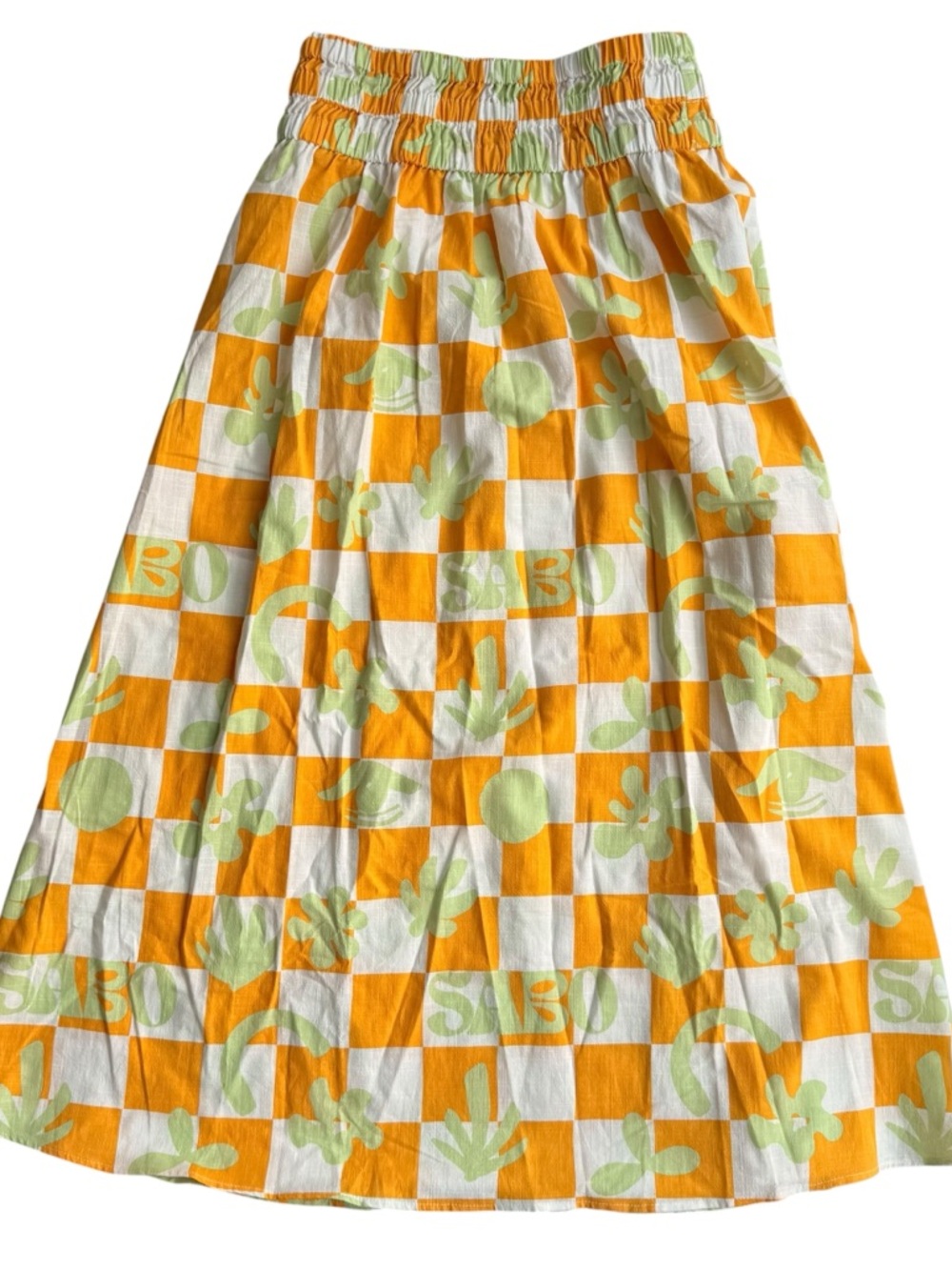 NWT SABO Checkerboard Print Cooper Midi Skirt & Crop Set Size S - Picture 5 of 10